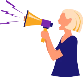 Professional Communication Announcement Clipart with Bold Graphic Design