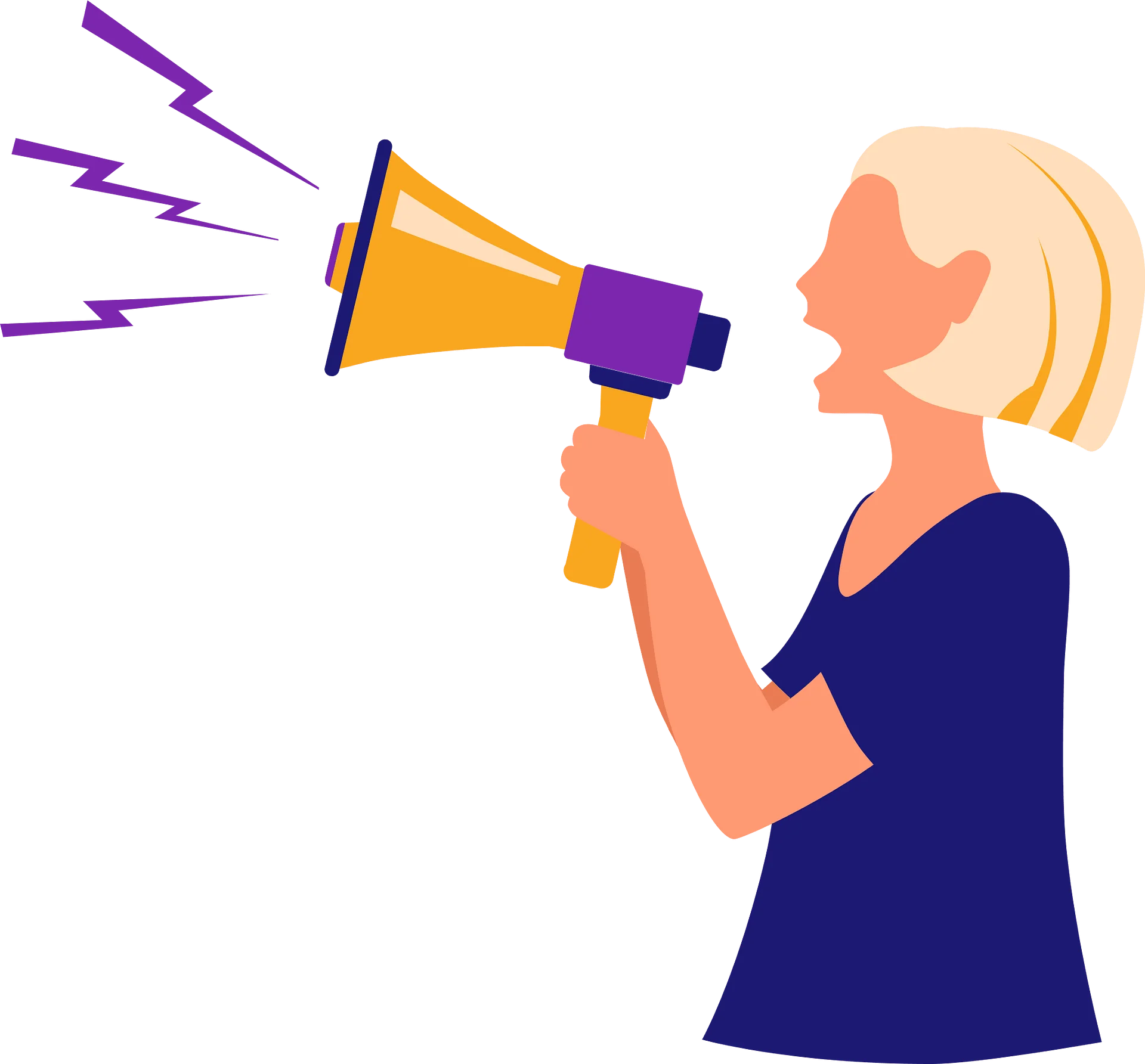 Professional Communication Announcement Clipart with Bold Graphic Design