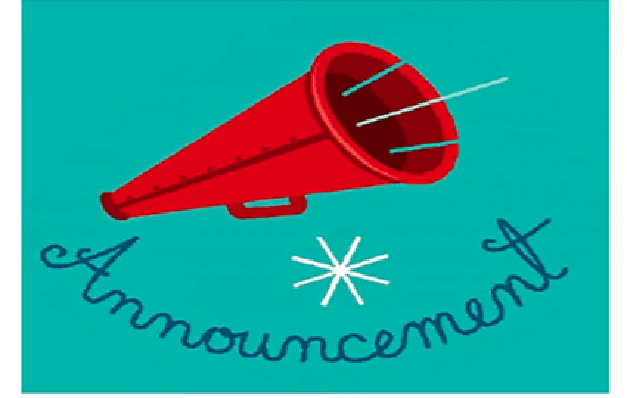 Retro Red Megaphone Announcement Clipart with Stylish Sunburst Design