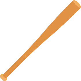 Classic Wooden Baseball Bat Clipart - Minimalist Sports Equipment Illustration