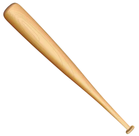 Classic Wooden Baseball Bat Clipart - Simple Minimalist Sports Equipment Illustration
