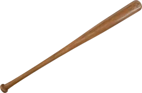 Classic Wooden Baseball Bat Clipart - Vintage Sporting Equipment Illustration