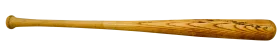 Classic Wooden Baseball Bat Clipart: Vintage Sports Equipment Illustration