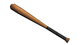 Classic Wooden Baseball Bat Clipart with Textured Grip Handle Design