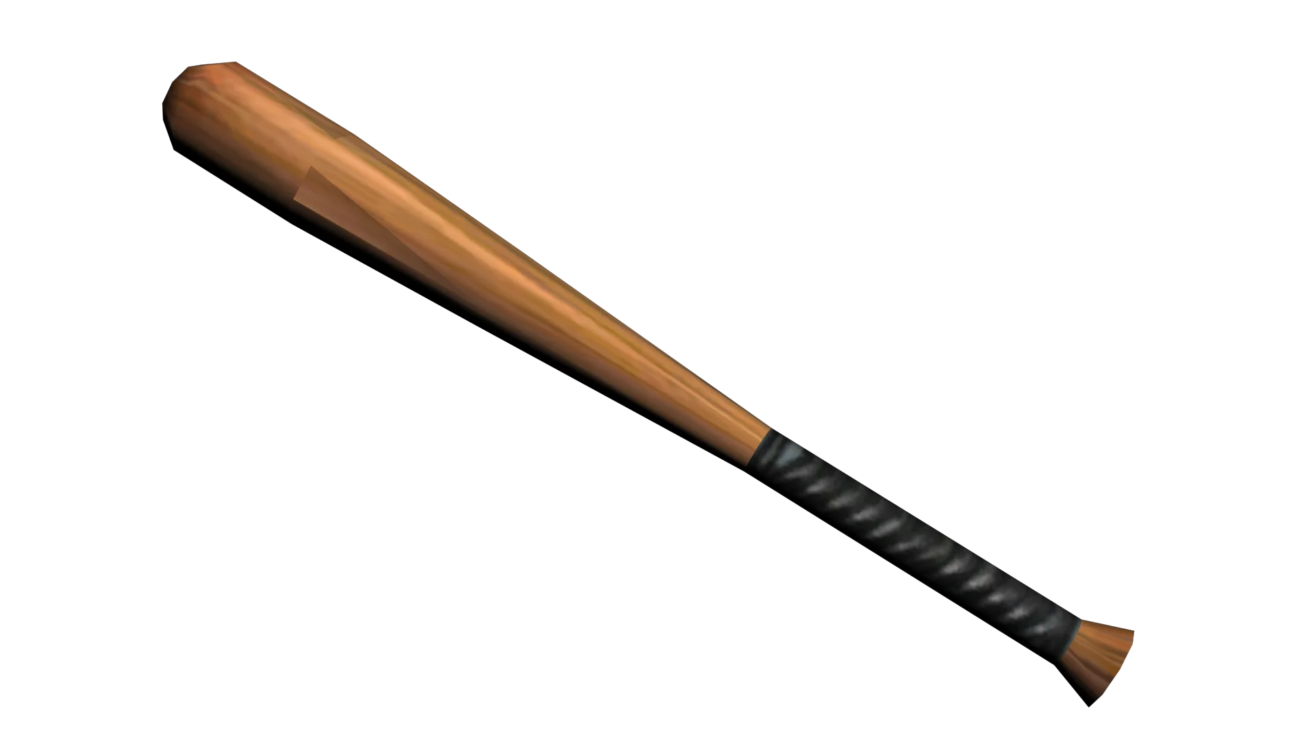 Classic Wooden Baseball Bat Clipart with Textured Grip Handle Design