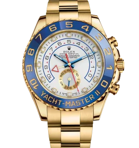 Luxurious Gold Rolex Yacht-Master II Nautical Precision Timepiece Clipart Design