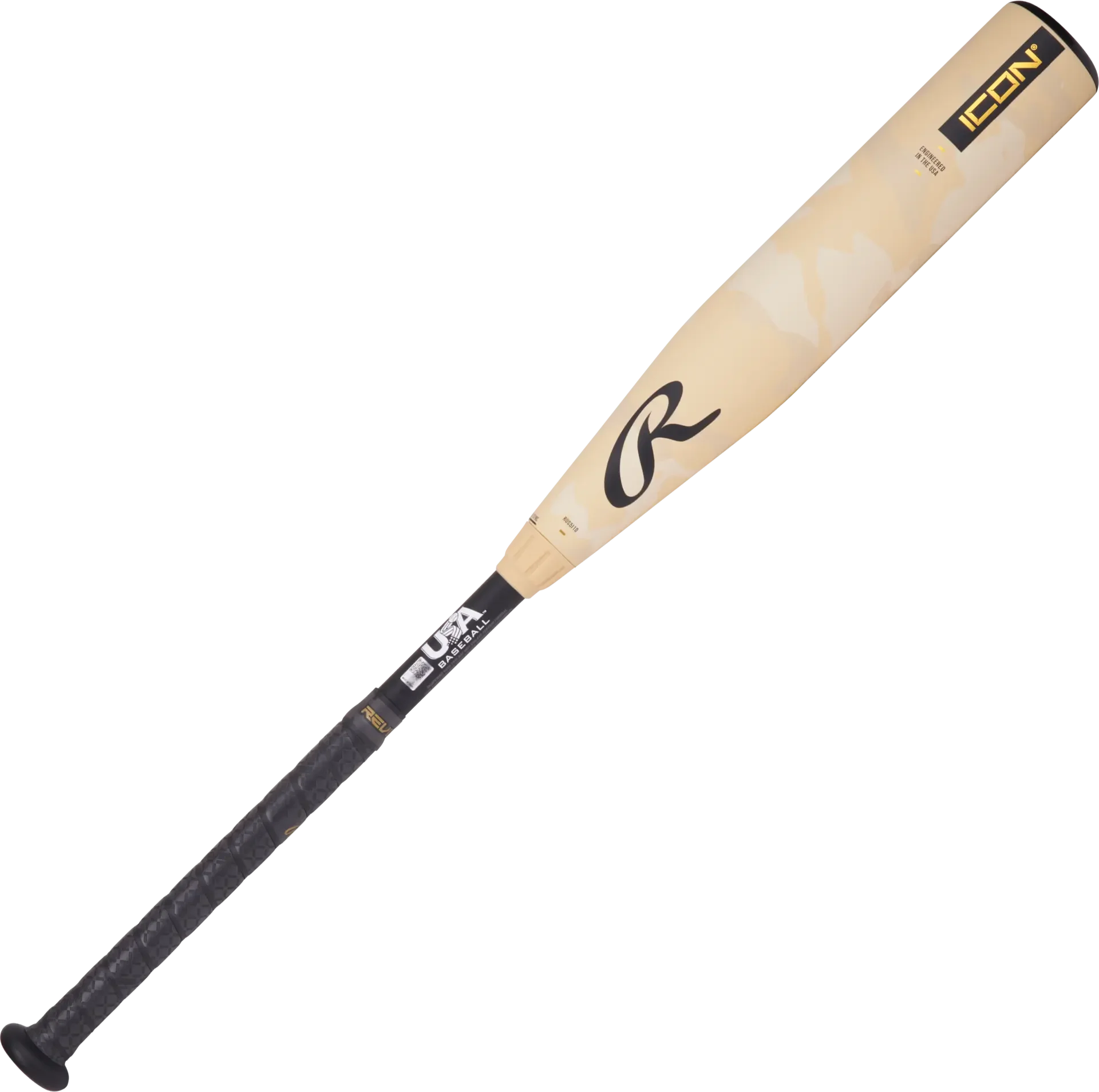 Professional Wooden Baseball Bat Clipart with Sleek Black Handle Design