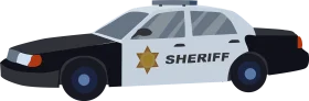 Classic Law Enforcement Sheriff Vehicle Cartoon Clipart Design