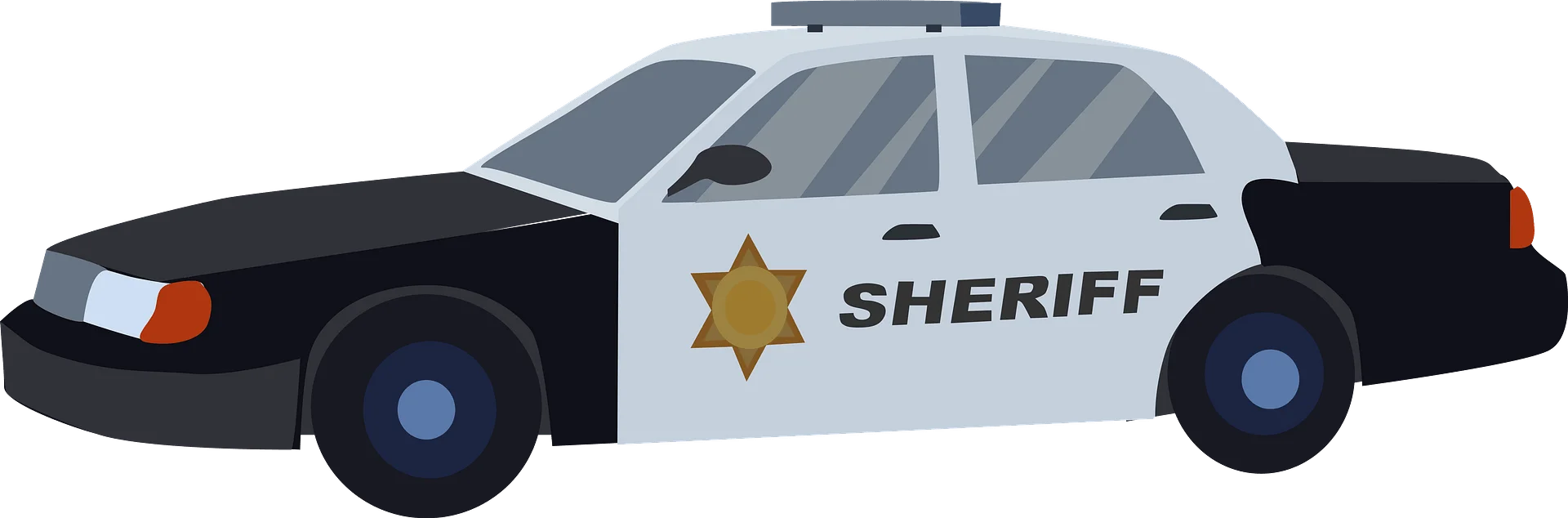 Classic Law Enforcement Sheriff Vehicle Cartoon Clipart Design