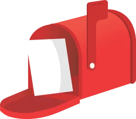 Classic Red Mailbox Clipart - Traditional Postal Communication Icon