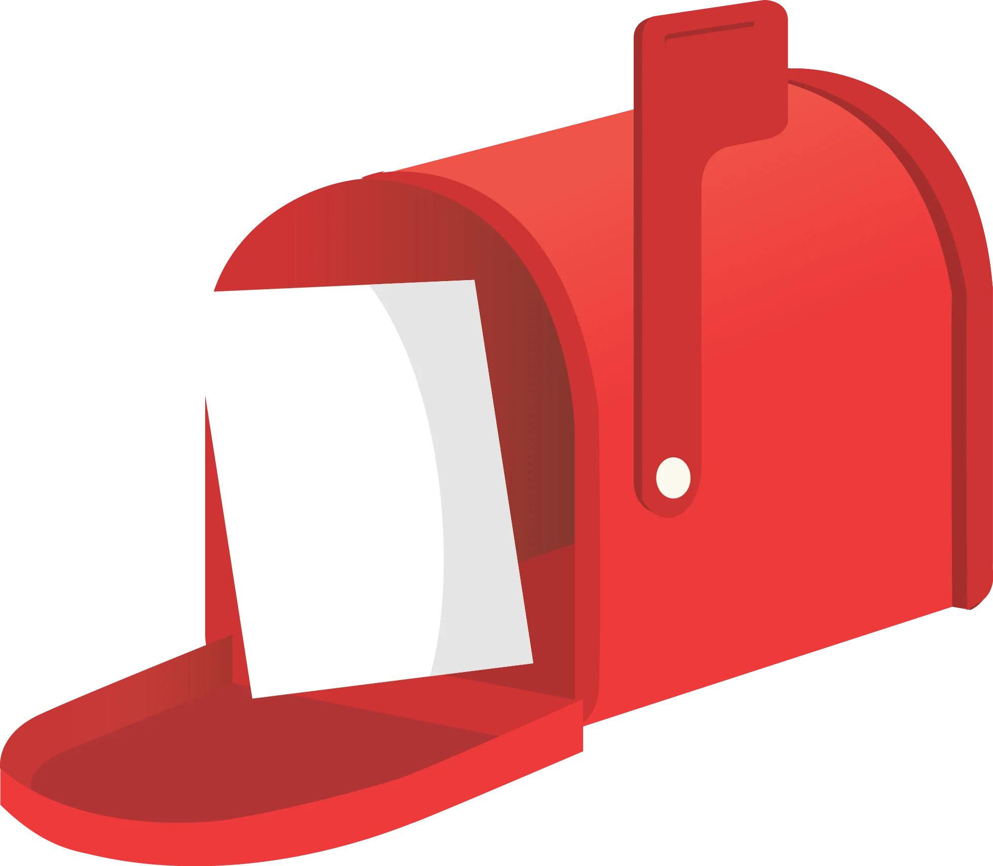 Classic Red Mailbox Clipart - Traditional Postal Communication Icon