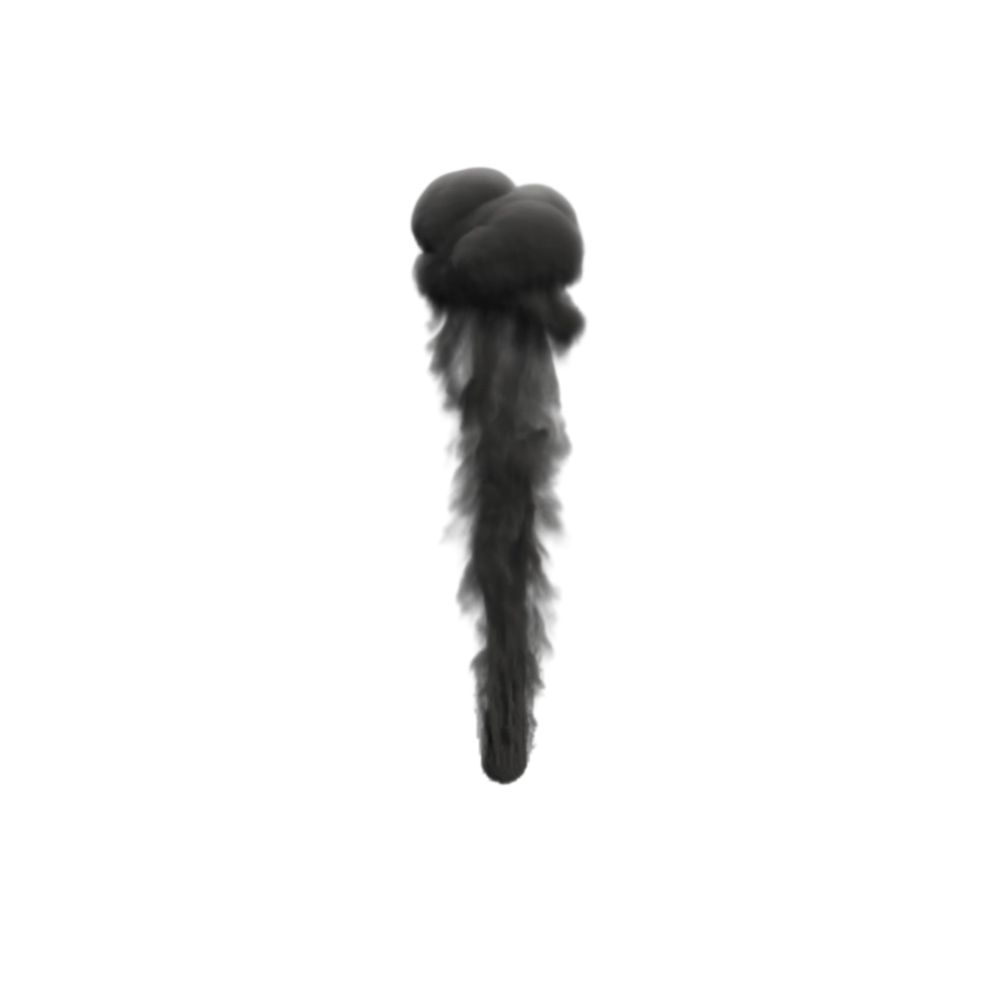 Dark Smoky Tendrils Ascending: Dramatic Monochrome Smoke Clipart Design