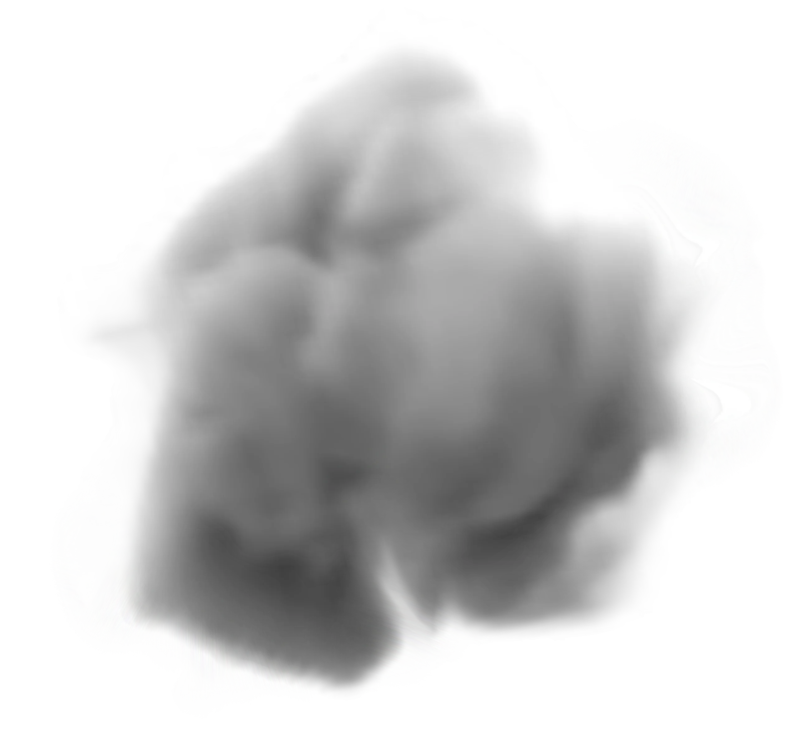 Ethereal Gray Smoke Clipart: Soft Billowing Wisps of Translucent Vapor