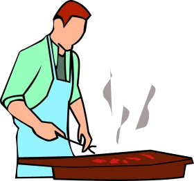 Outdoor Grilling Essentials: A Culinary Clipart Illustration of Barbecue Mastery