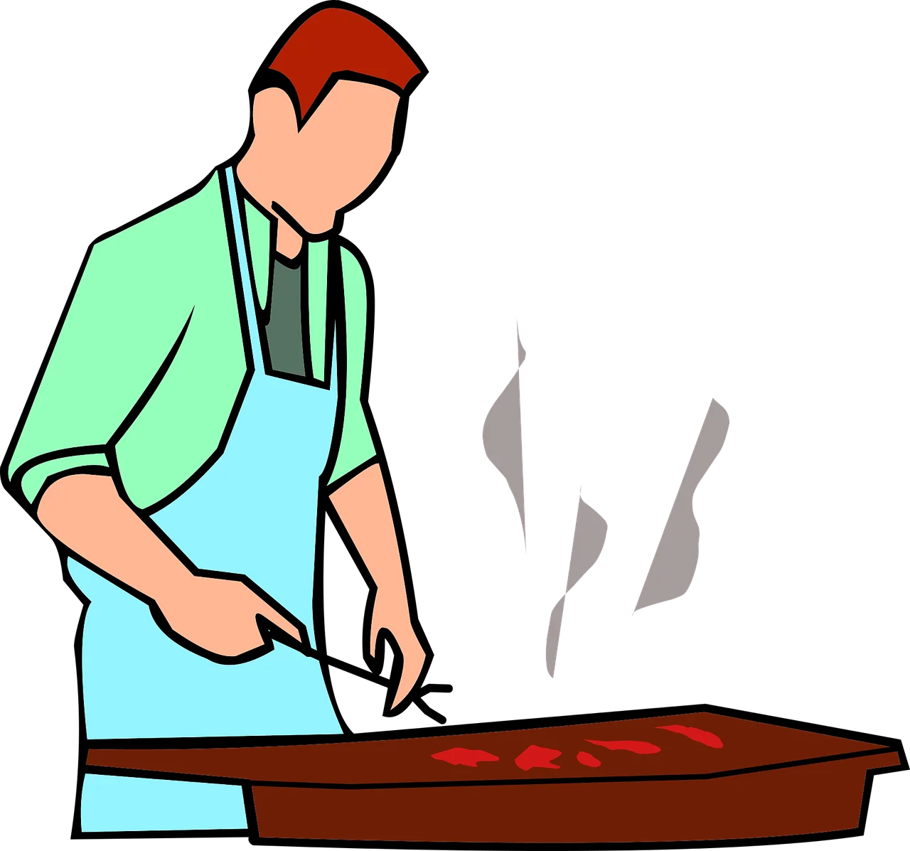 Outdoor Grilling Essentials: A Culinary Clipart Illustration of Barbecue Mastery