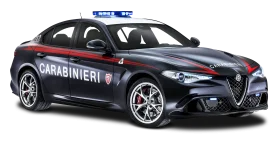 Sleek Alfa Romeo Carabinieri Police Interceptor Clipart Visualization