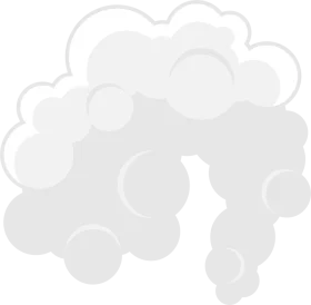 Soft Gray Smoke Wisp Clipart Illustration with Delicate Billowing Shapes