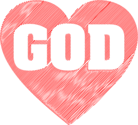 Divine Love Heart Clipart Symbolizing Spiritual Connection and Devotion