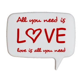 Heartwarming Love Expression Clipart: A Minimalist Speech Bubble of Affection