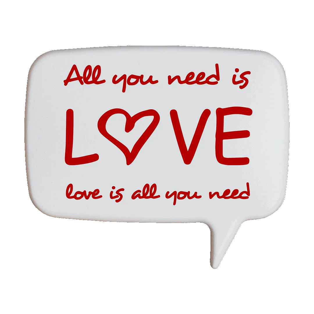 Heartwarming Love Expression Clipart: A Minimalist Speech Bubble of Affection