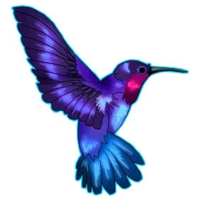 Iridescent Hummingbird Clipart: Ethereal Jewel-Toned Flight of Grace