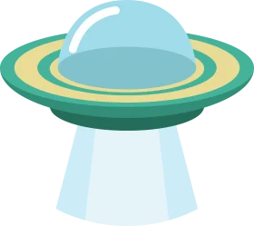 Minimalist Extraterrestrial Spacecraft Clipart with Soft Pastel Color Palette