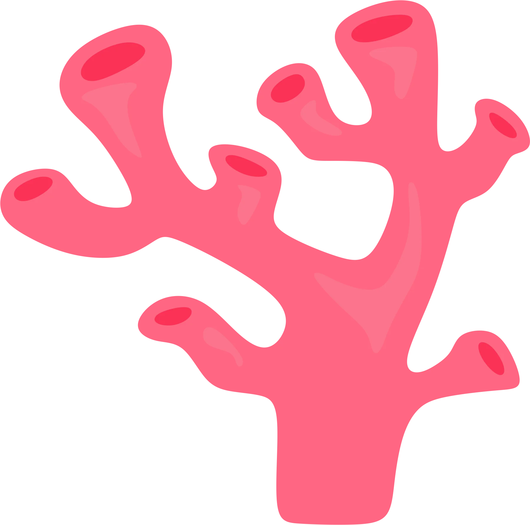 Stylized Pink Marine Organism Coral Reef Clipart Illustration
