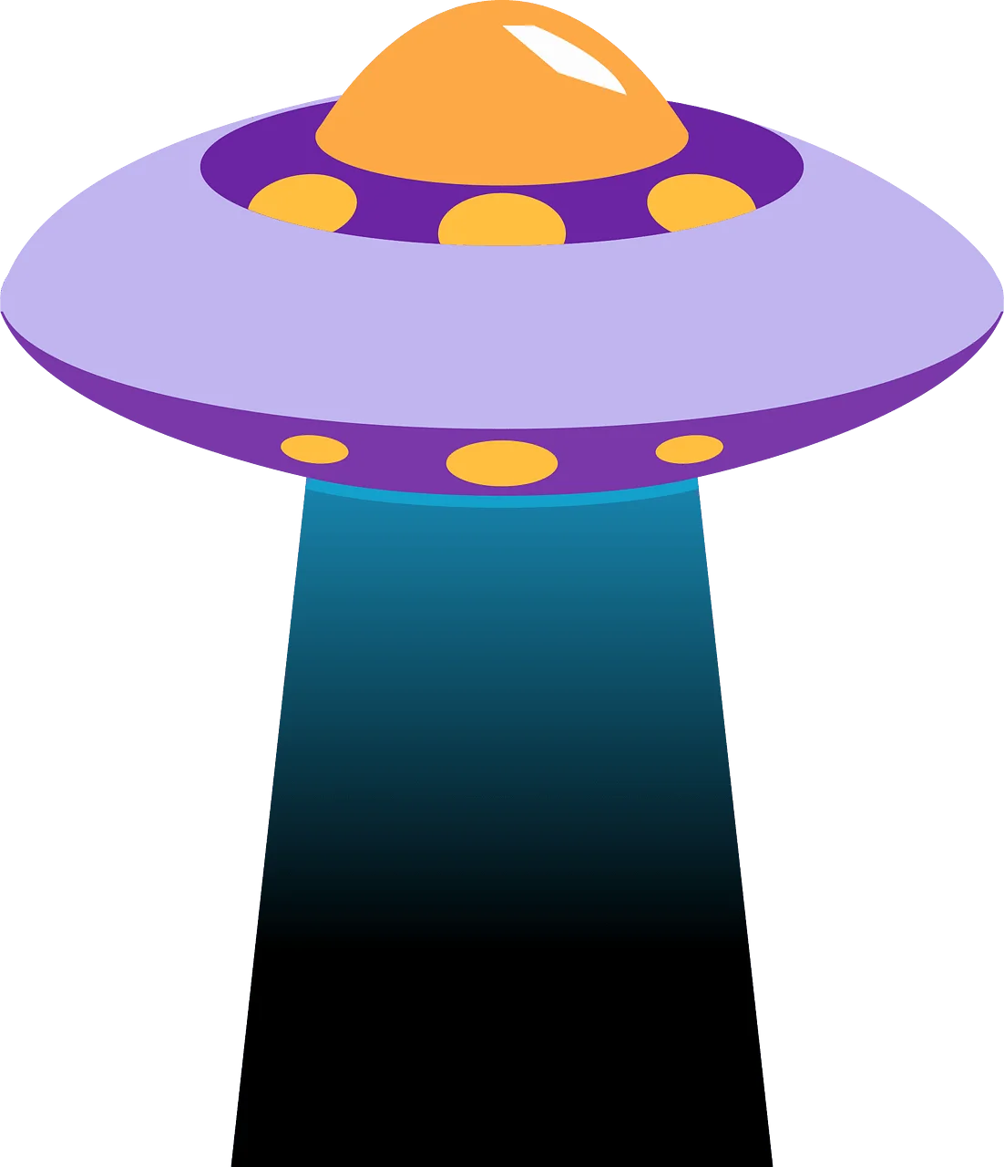 Whimsical Extraterrestrial Spacecraft Clipart with Playful Color Palette