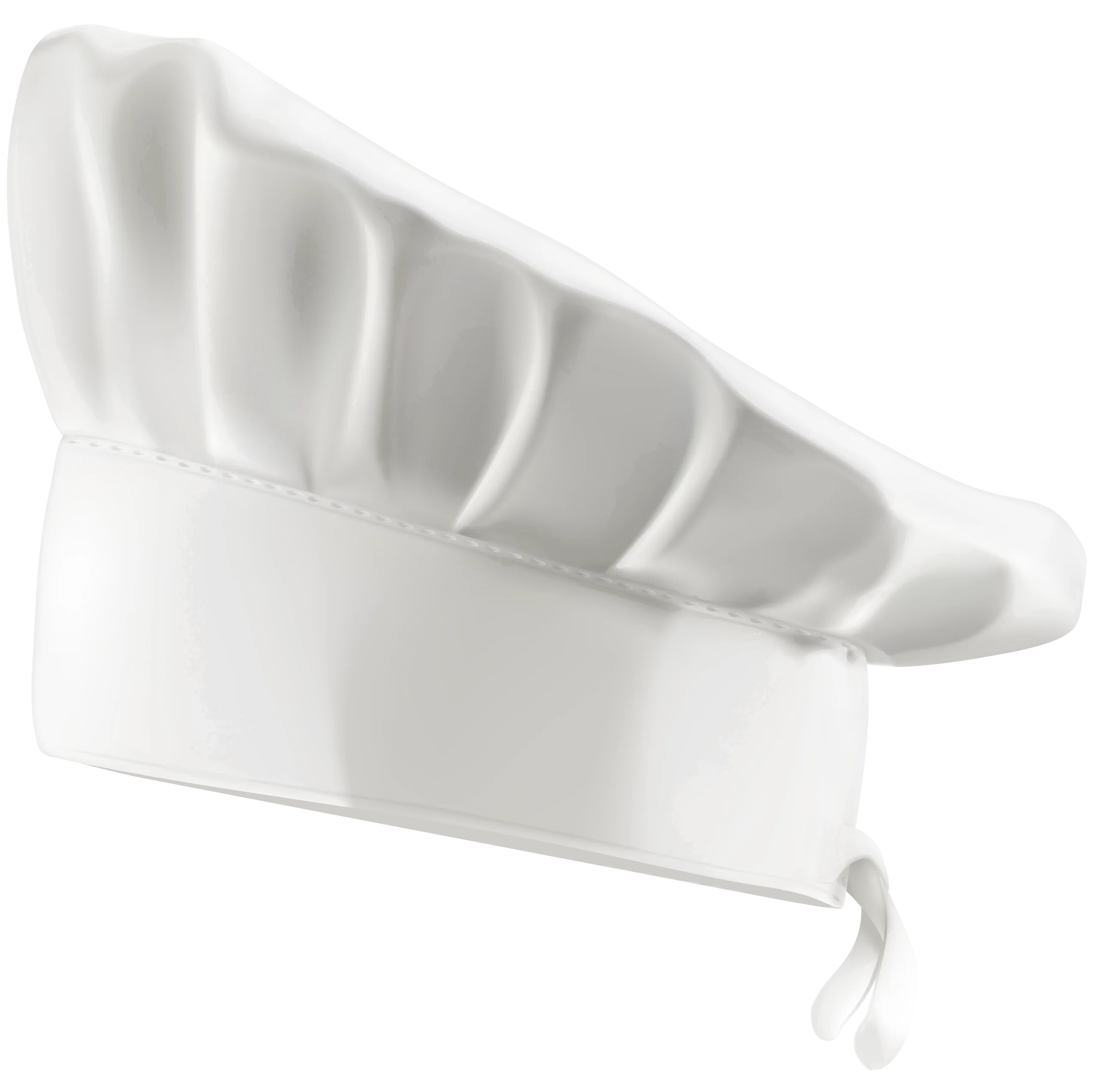 Classic White Professional Chef Hat Clipart Design for Culinary Graphics