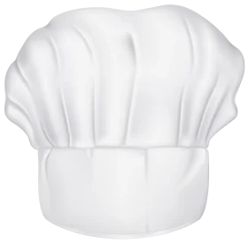Classic White Professional Chef Hat Clipart Illustration for Culinary Design