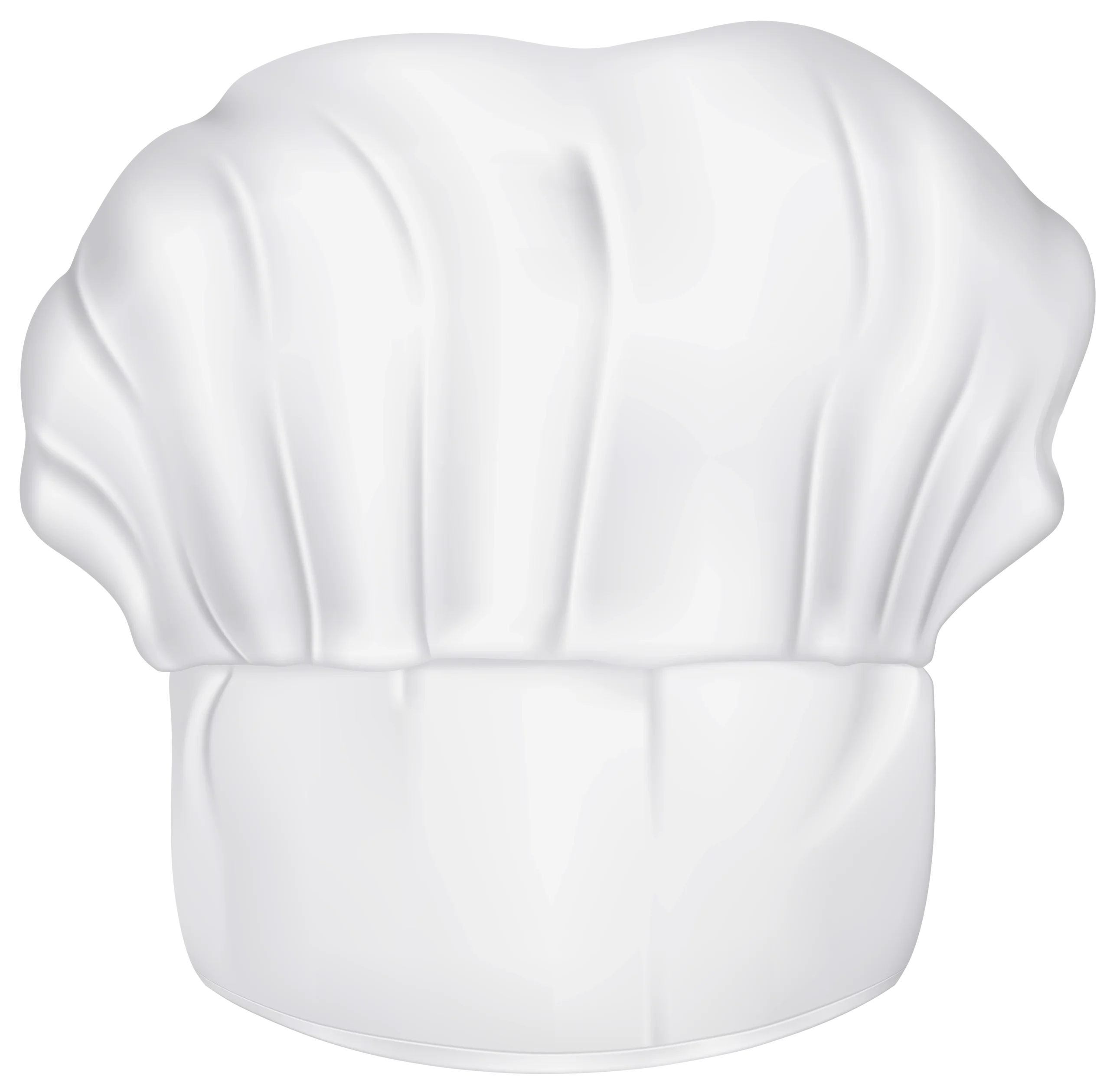 Classic White Professional Chef Hat Clipart Illustration for Culinary Design
