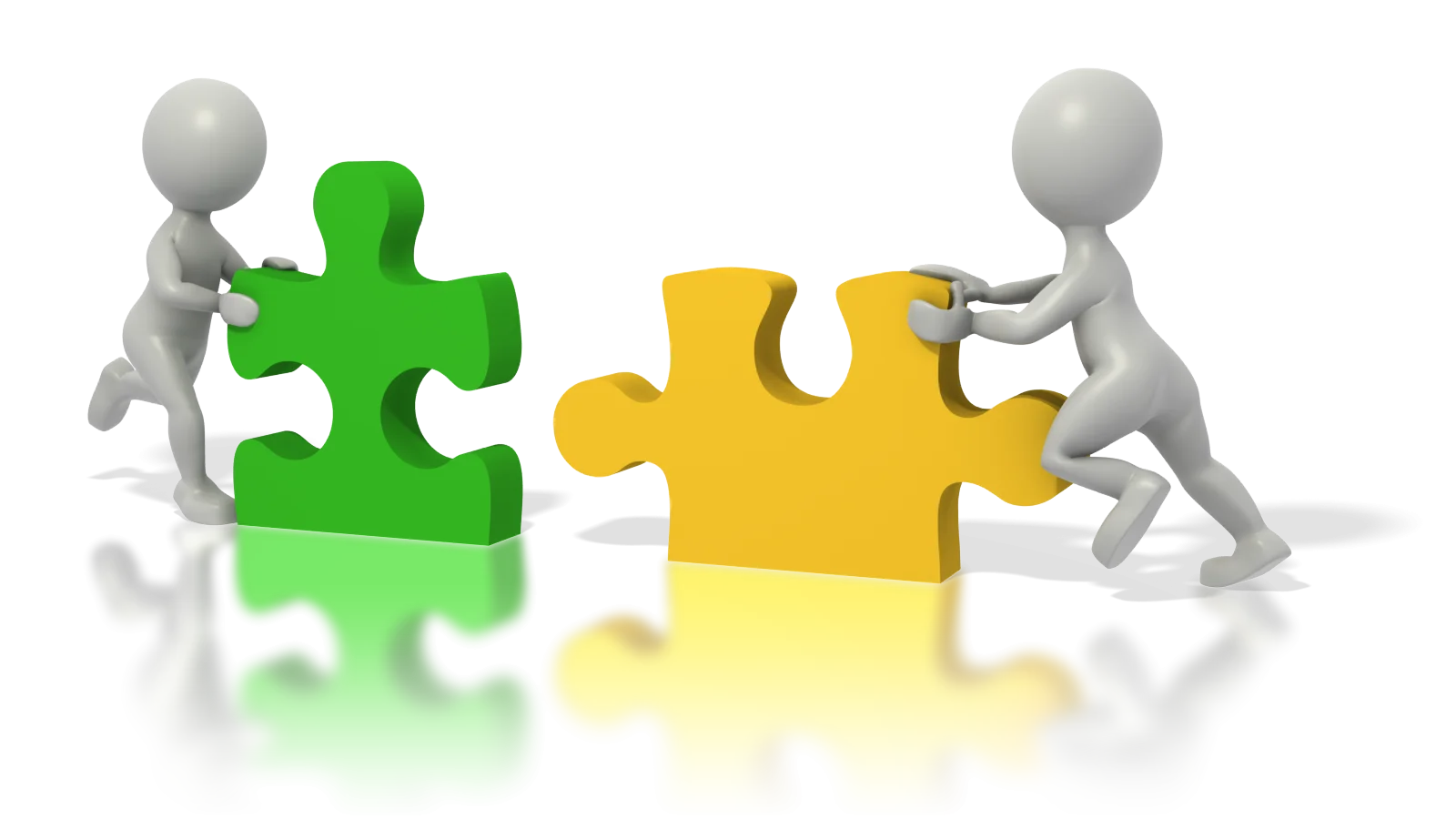 Collaborative Problem-Solving Teamwork Puzzle Clipart with Connecting Jigsaw Pieces