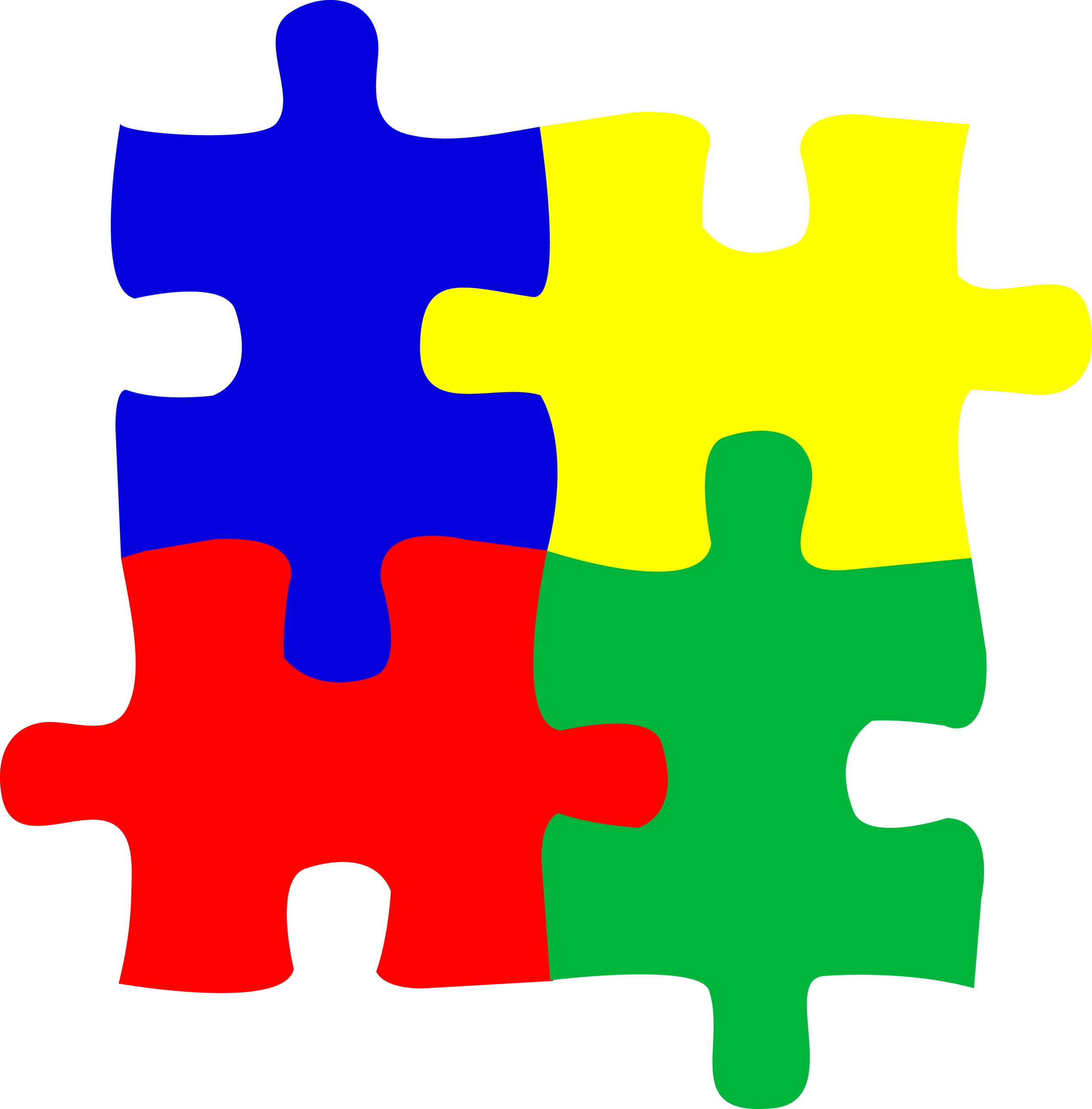 Colorful Interlocking Puzzle Pieces Clipart Symbolizing Unity and Collaboration