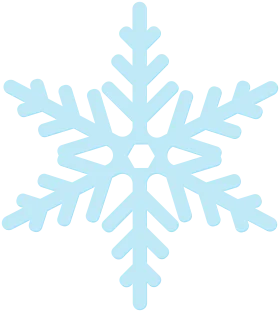 Delicate Crystalline Winter Snowflake Clipart with Soft Blue Geometric Symmetry