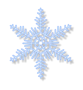 Delicate Ice Crystal Snowflake Clipart: Symmetrical Winter Wonderland Design