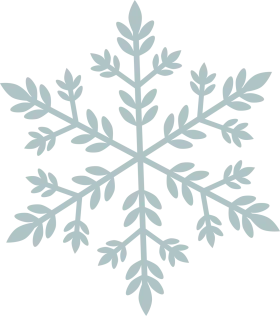 Delicate Winter Frost Snowflake Clipart - Elegant Symmetrical Crystal Design