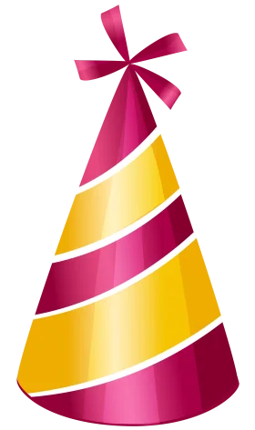Festive Spiral Birthday Party Hat Clipart with Whimsical Pinwheel Design
