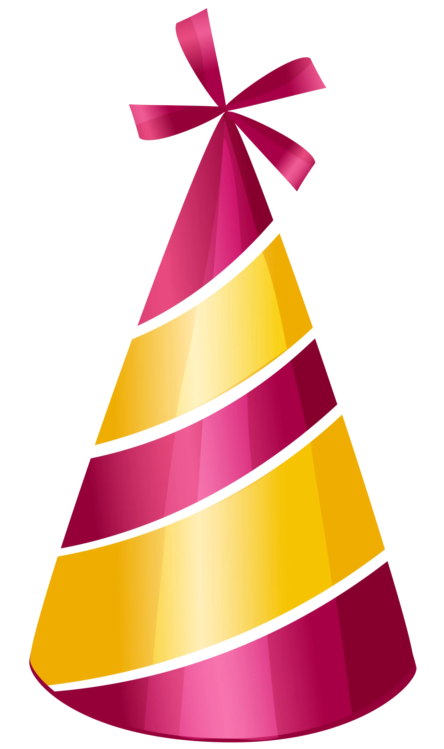 Festive Spiral Birthday Party Hat Clipart with Whimsical Pinwheel Design