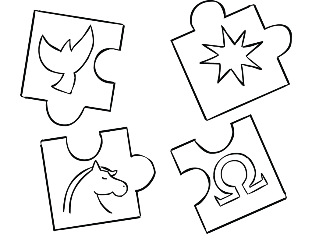 Interlocking Puzzle Piece Clipart Illustrating Symbolic Concepts and Connections