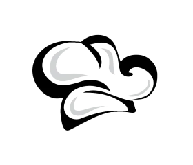Minimalist Chef Hat Stylized Clipart with Smooth Curved Silhouette Design