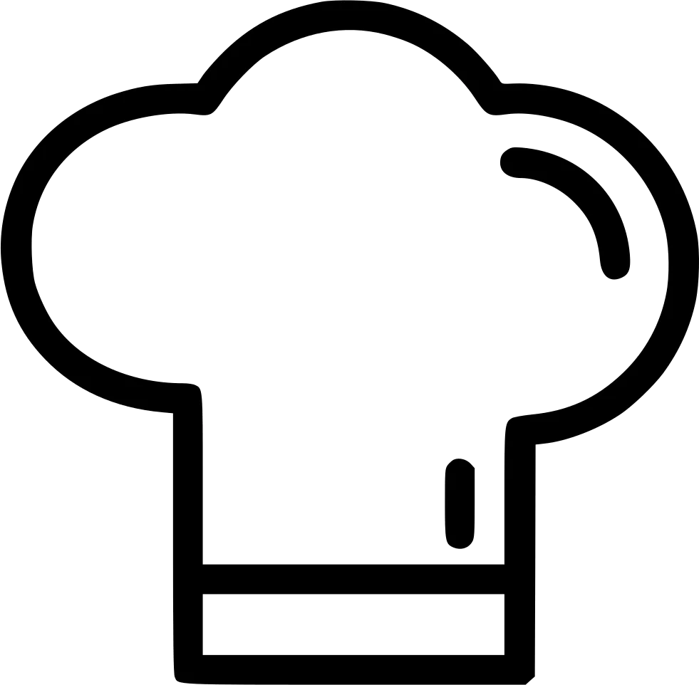 Professional Chef Hat Clipart - Minimalist Kitchen Professional Icon Design