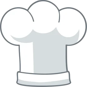 Professional Chef's Hat Minimalist Clipart Illustration Design Element