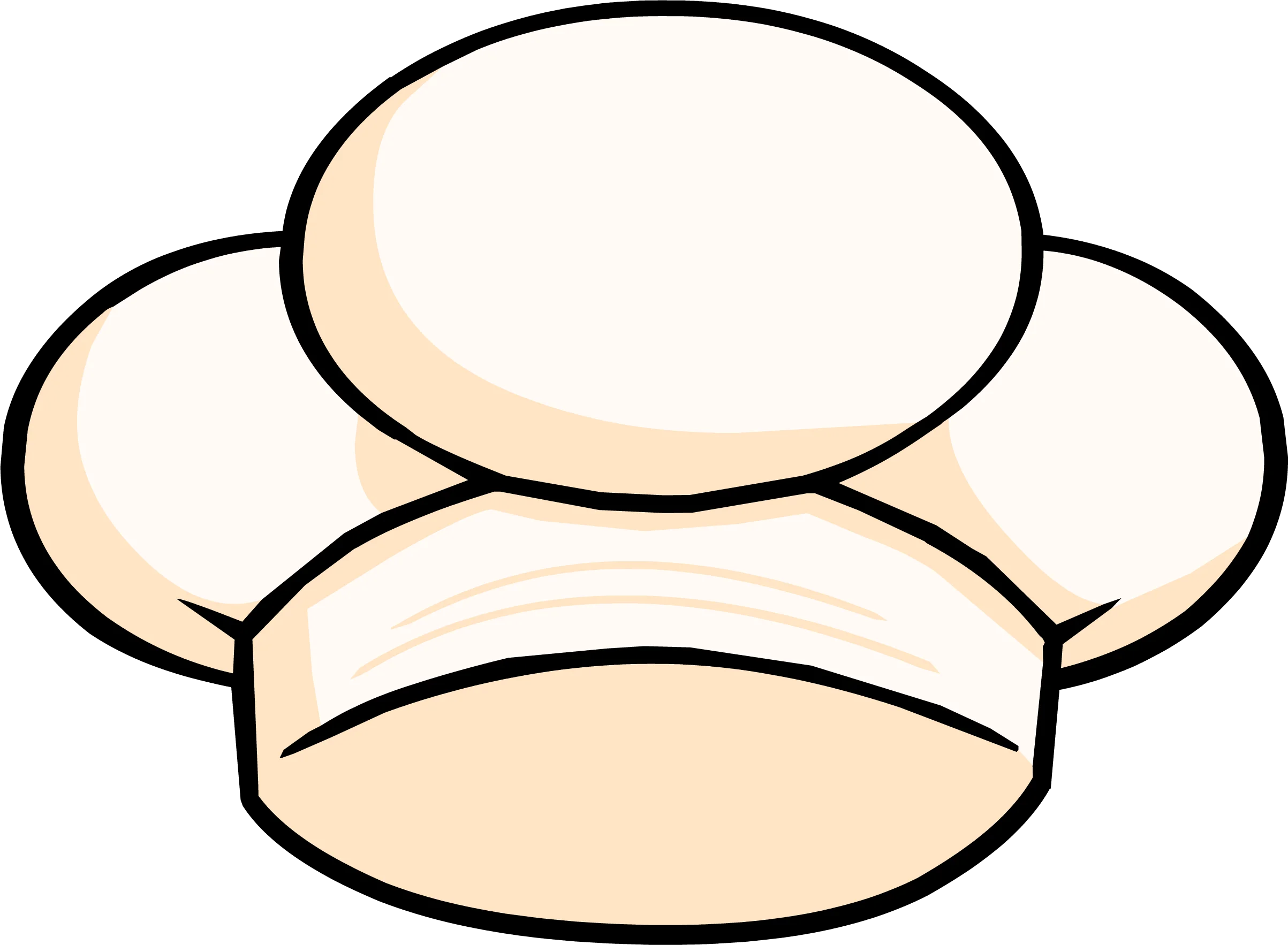 Professional Chef's Tall White Clipart Illustration with Classic Culinary Headwear Design
