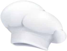 Professional White Chef Hat Clipart Illustration for Culinary Graphics