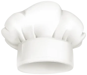 Professional White Classic Chef Hat Clipart Illustration for Culinary Designs