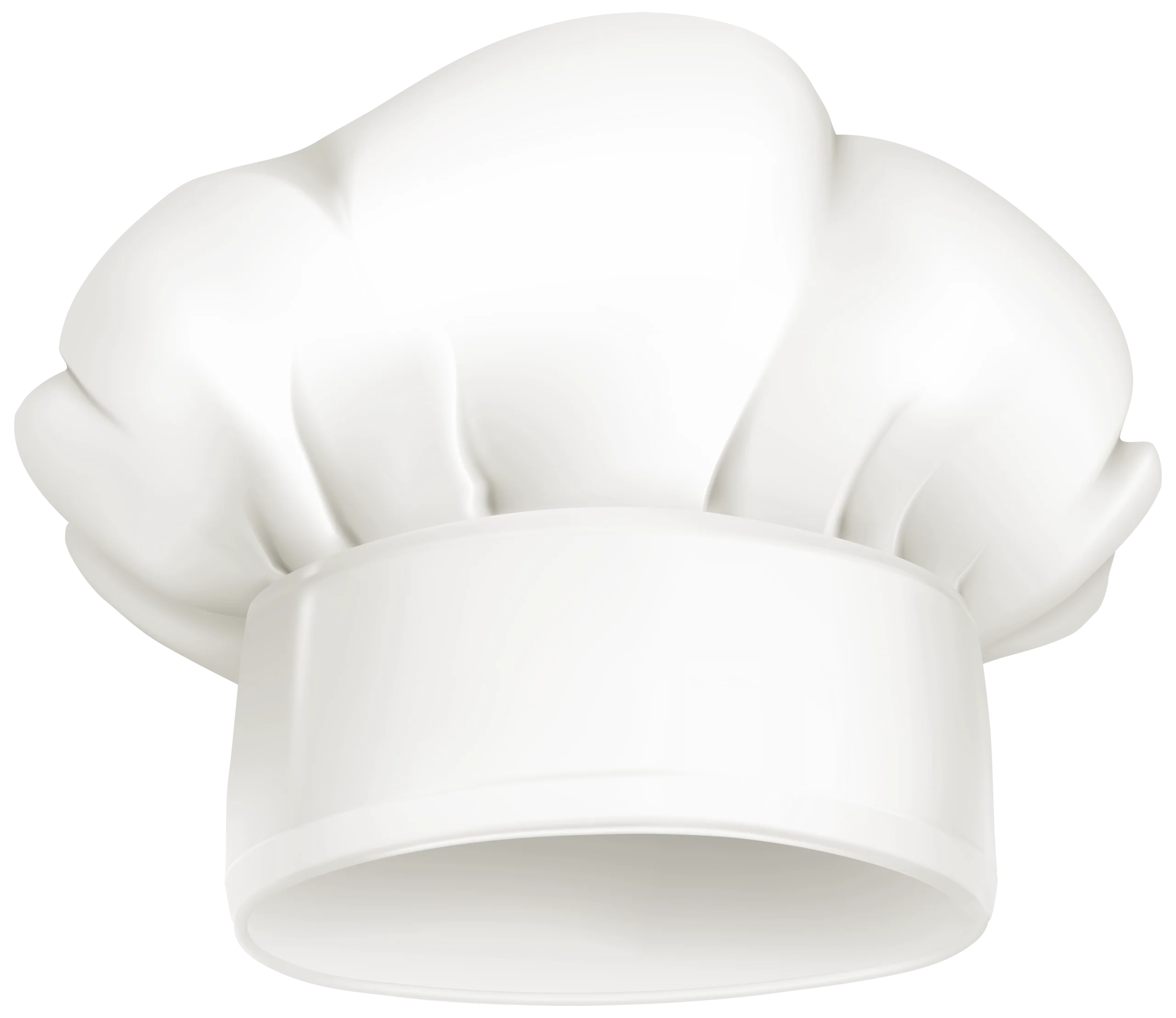 Professional White Classic Chef Hat Clipart Illustration for Culinary Designs