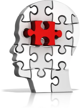 Puzzle Head Silhouette Clipart Representing Mental Health and Cognitive Understanding