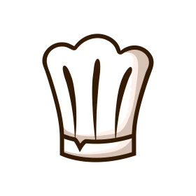 Stylish Classic Chef Hat Clipart Illustration in Minimalist Design