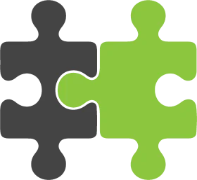 Two-Piece Interlocking Puzzle Clipart Symbolizing Collaboration and Connectivity