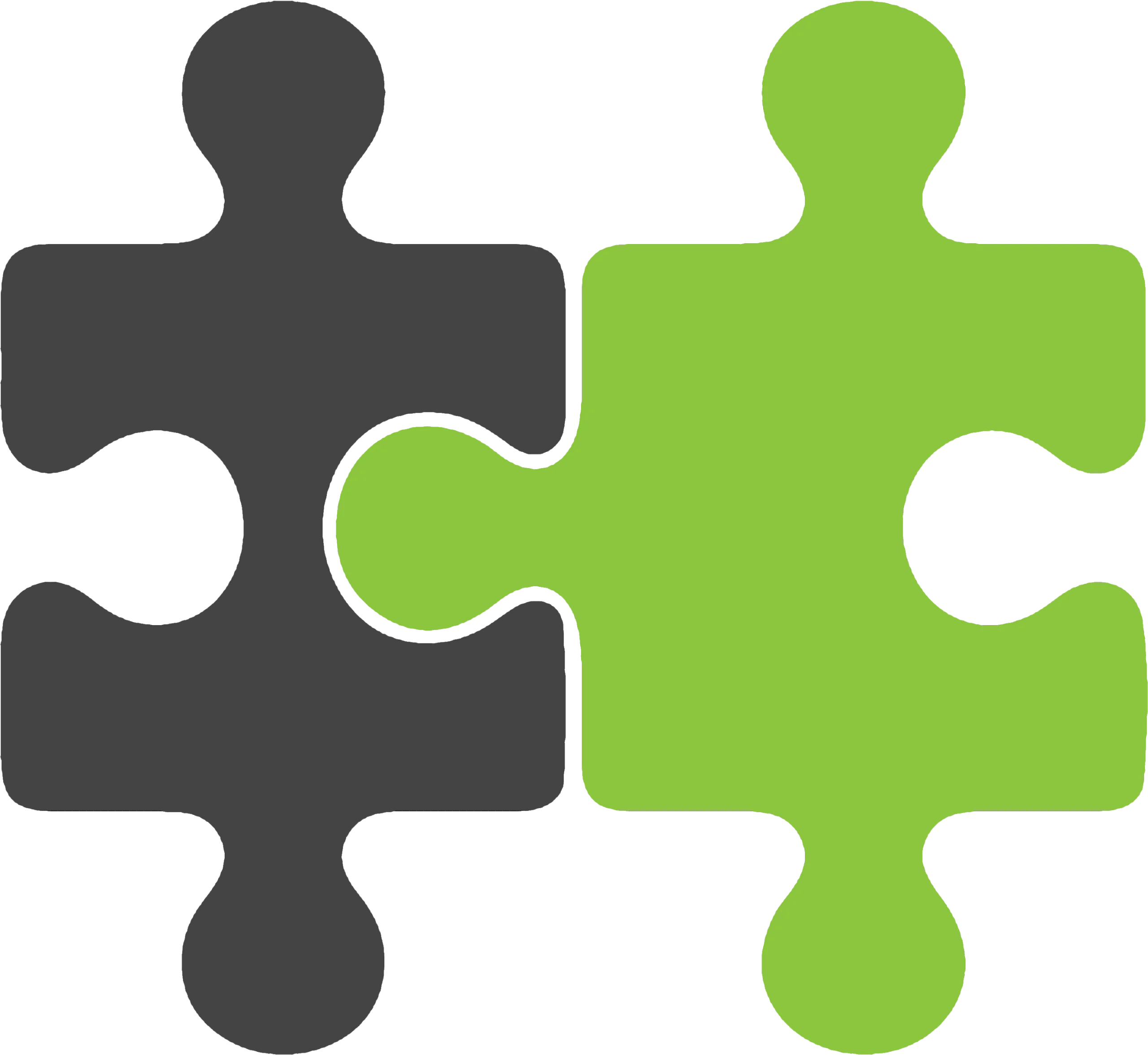Two-Piece Interlocking Puzzle Clipart Symbolizing Collaboration and Connectivity